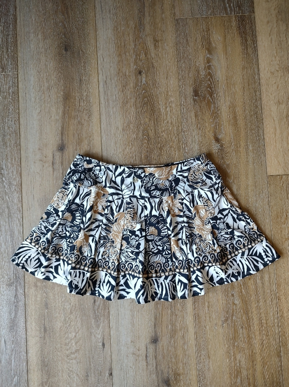 Lilly Pulitzer Luxletic UPF+50 Ressi Skort Gold Black Tennis Golf Pickleball M - Picture 7 of 13